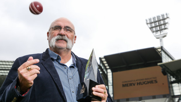Merv Hughes has been inducted into the Australian Cricket Hall of Fame.