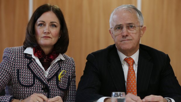 Sarah Henderson with Prime Minister Malcolm Turnbull.