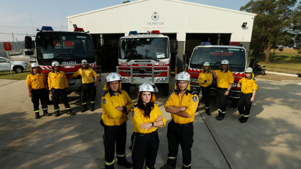 Volunteer firefighters from Thornton Rural Fire Brigade are ready for action.