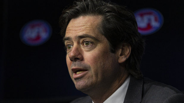Gillon McLachlan has been criticised for not showing leadership on the fan behaviour issue.