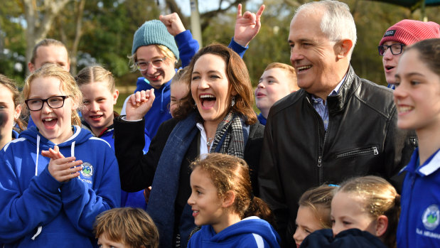 Prime Minister Malcolm Turnbull and Liberal Candidate for Mayo  Georgina Downer  in Adelaide.