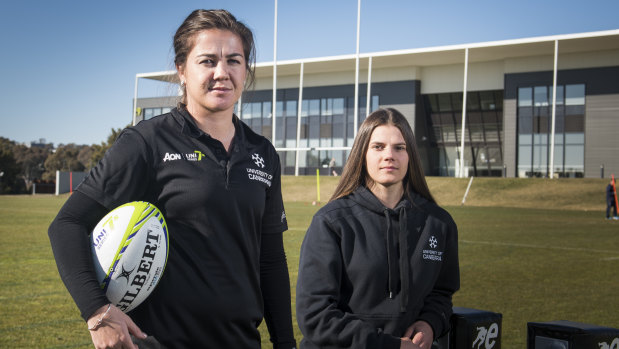 Darcy Read, right, has been added to the Canberra sevens team.