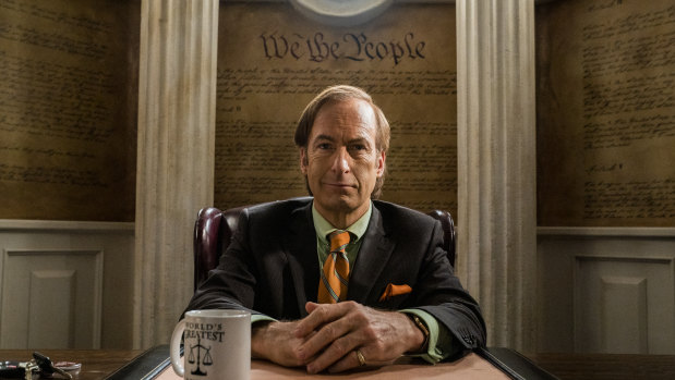 Doesn’t this man deserve an Emmy, finally? Bob Odenkirk could be a bolter for his role as slimy lawyer Saul Goodman in breaking bad spin-off, Better Call Saul.