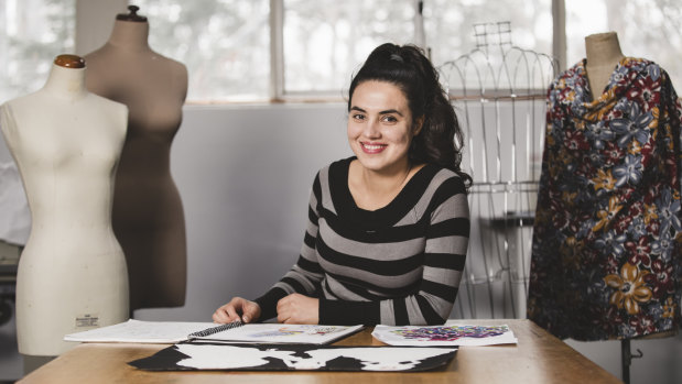 Farishta Arzoo is a former refugee. She moved to Australia in 2015 and is now studying fashion design with the help of Canberra Refugee Support.