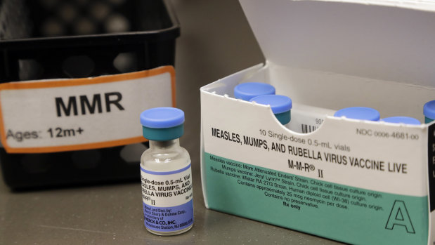 The measles, mumps and rubella vaccine.
