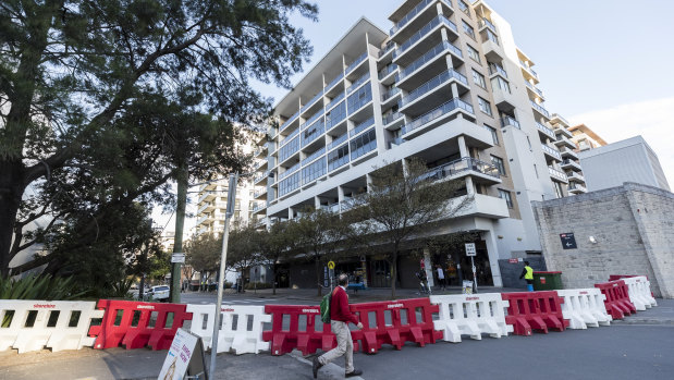 Residents were told to evacuate the building after cracks were discovered in the downstairs car park. 