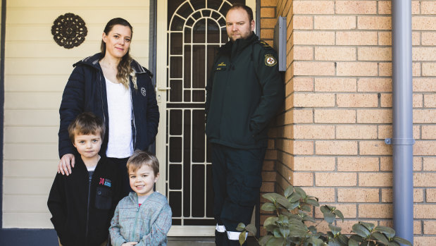Bryan Woodford, pictured with his wife Amy and their sons Ethan, six, and Hayden, four, is a paramedic and has lived in Charnwood for five years.