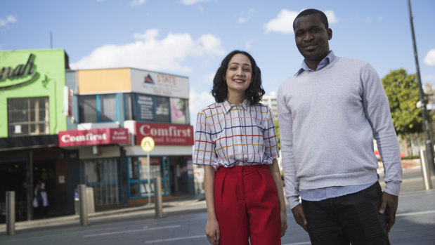 Divya Shah and Foday Sesay are keen for a university to open in Blacktown. 