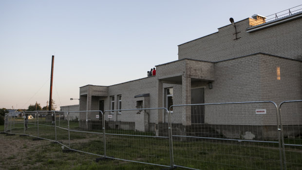 A migrant detention centre in an old school in Lithuania.