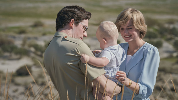 Prince Charles (Josh O'Connor) and Princess Diana (Emma Corrin) depicted during their Australian tour in The Crown.