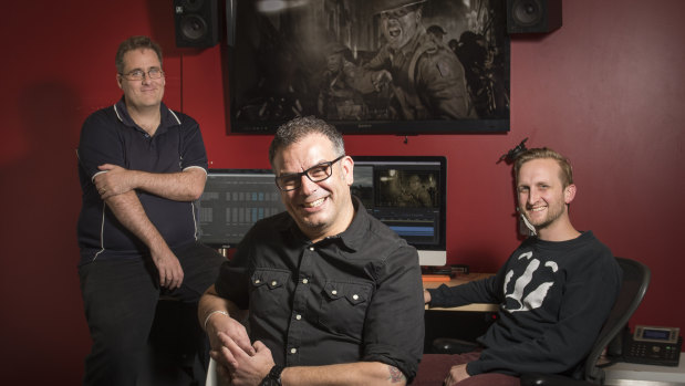 WildBear Entertainment producer James Sutherland, creative director Serge Ou  and senior editor, Rob Perry led a team which created the multimedia presentations at the Sir John Monash Centre.