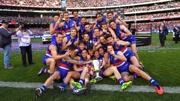 Dog days: The Western Bulldogs after their 2016 grand final triumph.