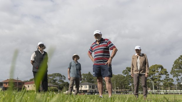 Members of the Canterbury Racecourse Action Group  at the car park the Australian Turf Club has applied to decommission.