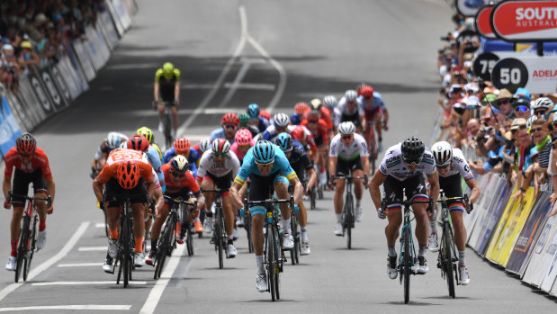 Heating up: Thursday's third stage was arguably the hardest in Tour Down Under history.