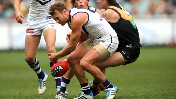 Second crack: Cameron Sutcliffe during his Fremantle days.