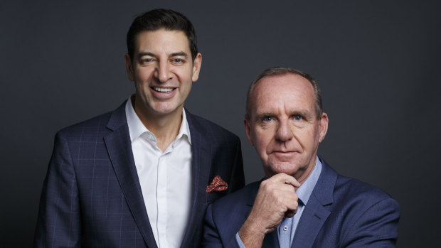 Breakfast buddies Basil Zempilas and Steve Mills have helped boost Radio 6PR's ratings throughout 2018.