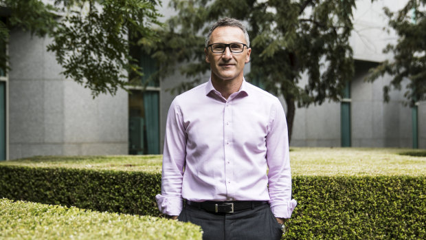 Greens leader Richard Di Natale at Parliament House. 