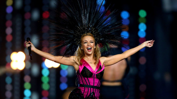 Kylie Minogue can barely contain her excitement, as her new single races to the top of the charts.