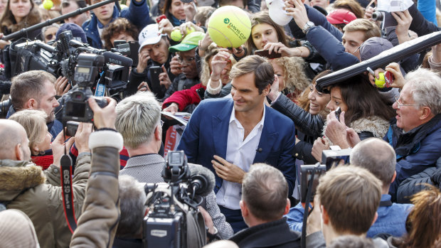 Priorities: Roger Federer is in Geneva to launch the Laver Cup.