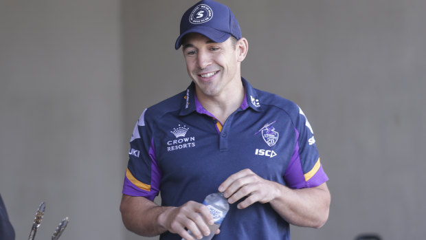 Relief: Billy Slater at training on Wednesday.