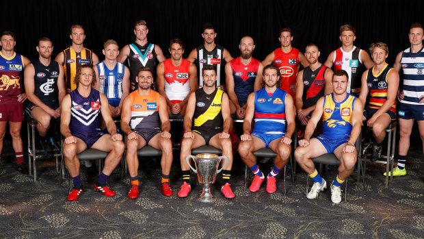 The 2020 collection: This year's AFL captains.