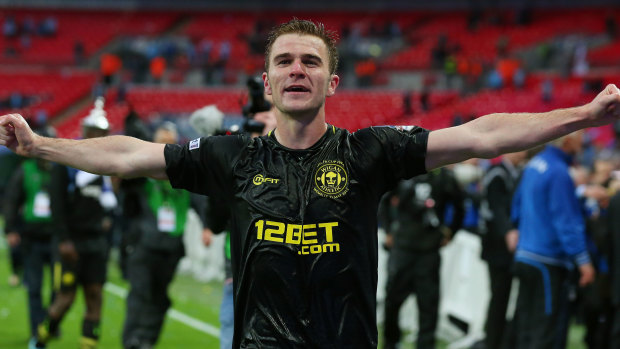 Man of the match, Wigan's Callum McManaman, after the 2013 FA Cup final.