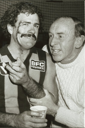 Matthews with John Kennedy in 1985.