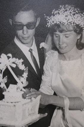 Pete and Pearl on their wedding day.