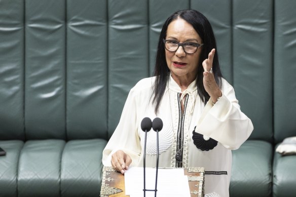 Linda Burney addresses parliament today.