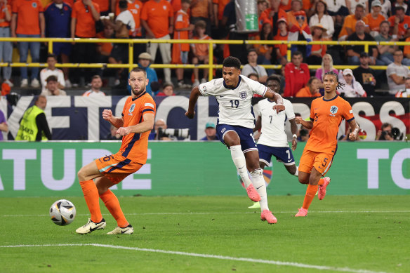 Substitute Ollie Watkins scores the winner for England.