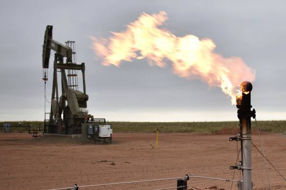 An oil well in North Dakota. Republican politicians are criticising President Joe Biden over his domestic energy policies and urging his administration to do more to ramp up domestic production.