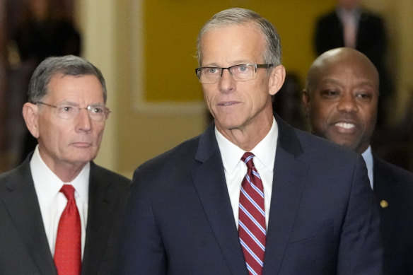 Newly elected Senate majority leader John Thune.