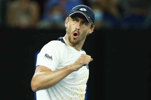 Millman during last year’s Australian Open.