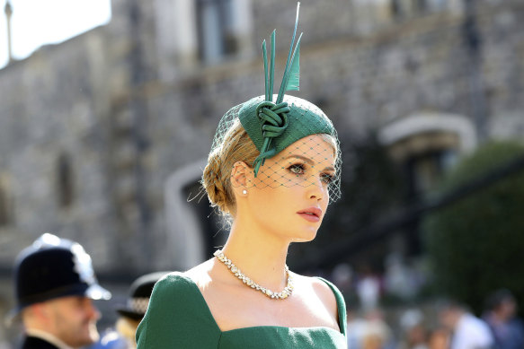 Lady Kitty Spencer at the 2018 wedding ceremony of Prince Harry and Meghan Markle.