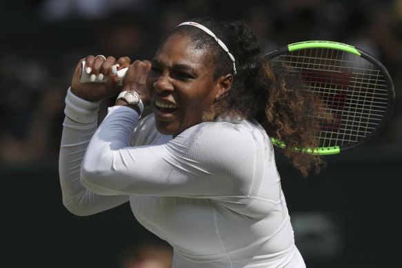 Serena Williams at Wimbledon in 2018.