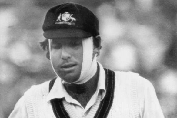 Rick McCosker famously batted with a broken jaw in the Centenary Test.