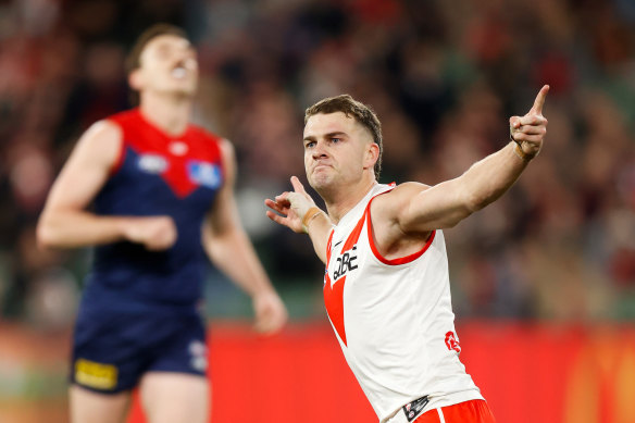 Tom Papley was overjoyed by booting a goal.