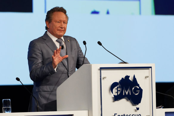 Andrew Forrest's Fortescue Metals reached fresh record highs on Monday, getting close to $12 per share. 