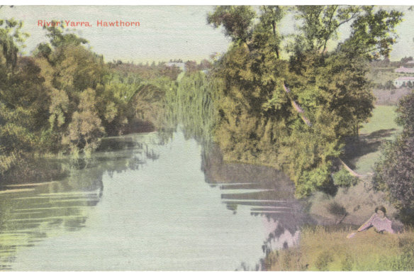 The Yarra was also featured on postcards.