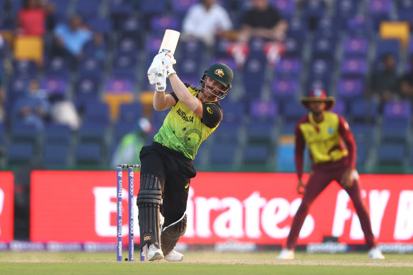 David Warner played a ferocious innings to secure a win over the West Indies.