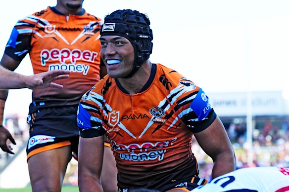 Young gun Heamasi Makasini is set to start for the Tigers against North Queensland on Saturday.