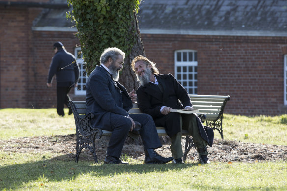 Mel Gibson and Sean Penn in The Professor and the Madman.