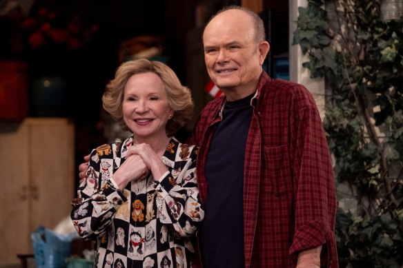 Debra Jo Rupp as Kitty Forman, Kurtwood Smith as Red Forman in That ’90s Show.