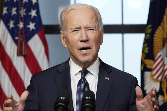 Into April, news articles on the OAN website consistently referred to Donald Trump as “President Trump” and to Biden as just “Joe Biden” or “Biden”.