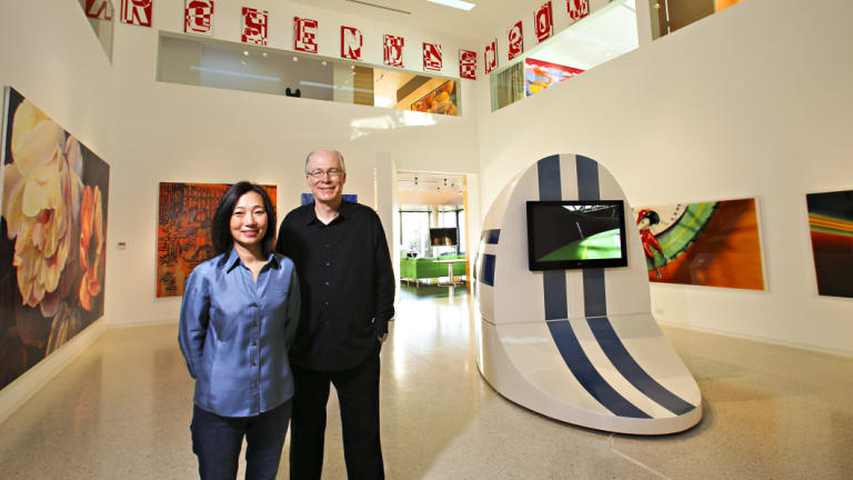 Corbett and Yueji Lyon inside the adjacent Housemuseum.