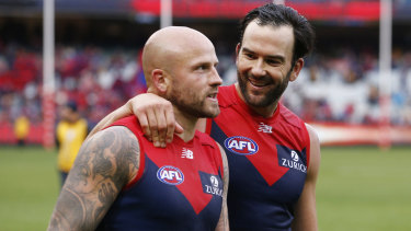 Tough choices: The Demons have decisions to make on Nathan Jones (left) and Jordan Lewis.