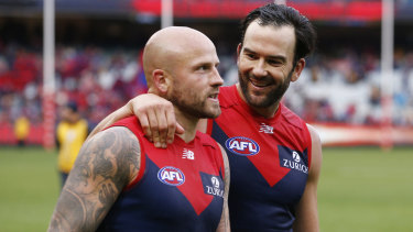 Tough choices: The Demons have decisions to make on Nathan Jones (left) and Jordan Lewis.
