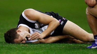 Rowan Marshall went down with what looked to be a serious injury, but returned to the field in the second quarter.