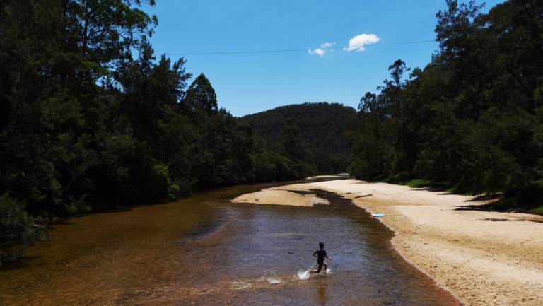 The Colo River, where a 32-year-old man died on Sunday morning.