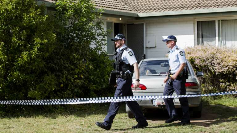 Police on the scene at Molesworth Street at Watson.